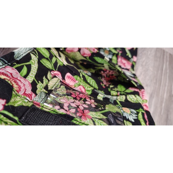 Vera Bradley Wallet‎ Green Black Botanical Tri Fold Clutch Retired Quilted - Picture 6 of 9